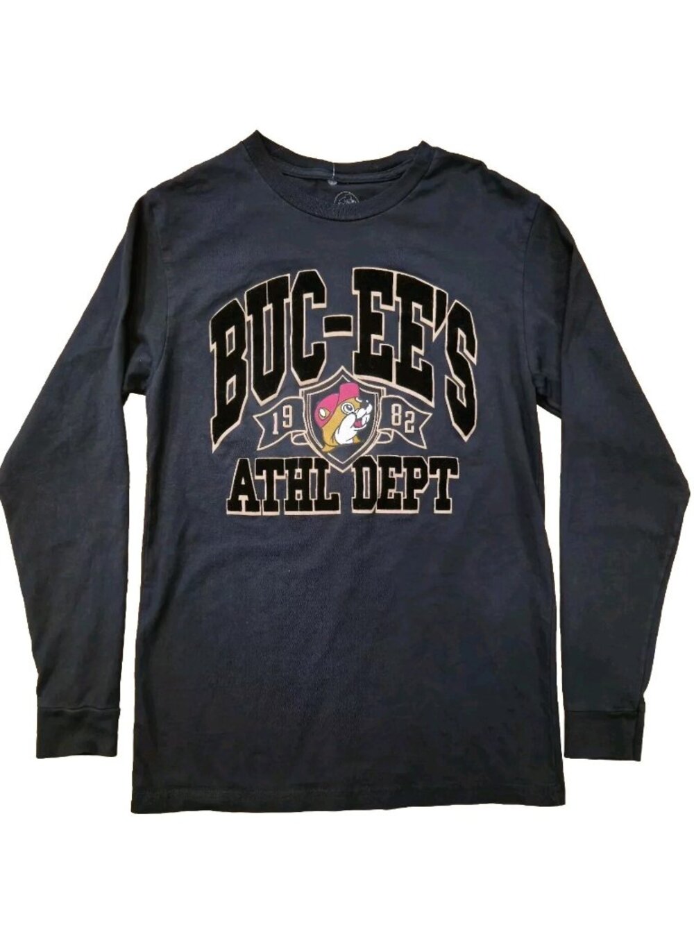 Buc-ee’s Men’s Black Long Sleeve Cotton T-Shirt Size S